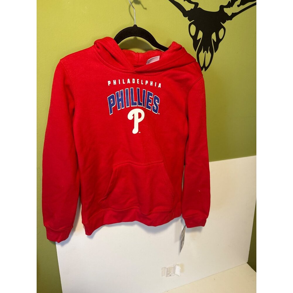 YOUTH PHILADELPHIA PHILLIES RED HOODIE SWEATSHIRT XL NEW WITH TAGS